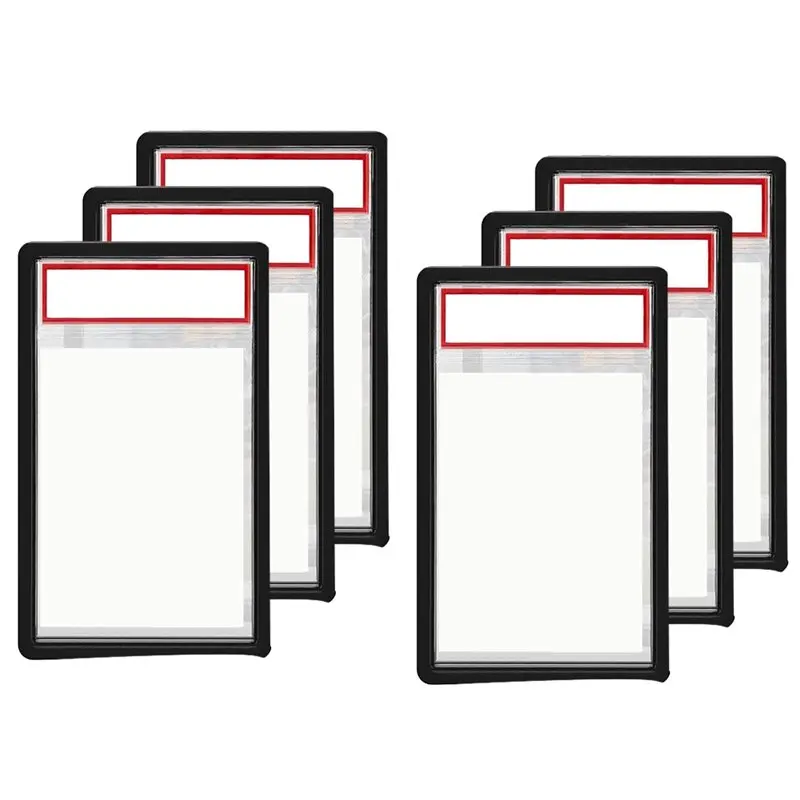 ABUM-Flexible Slab Bumper(6Pcs) For Graded Card Cases-Shock-Absorbing Anti-Scratch Edge& Corner Guard For Standard PSA Black