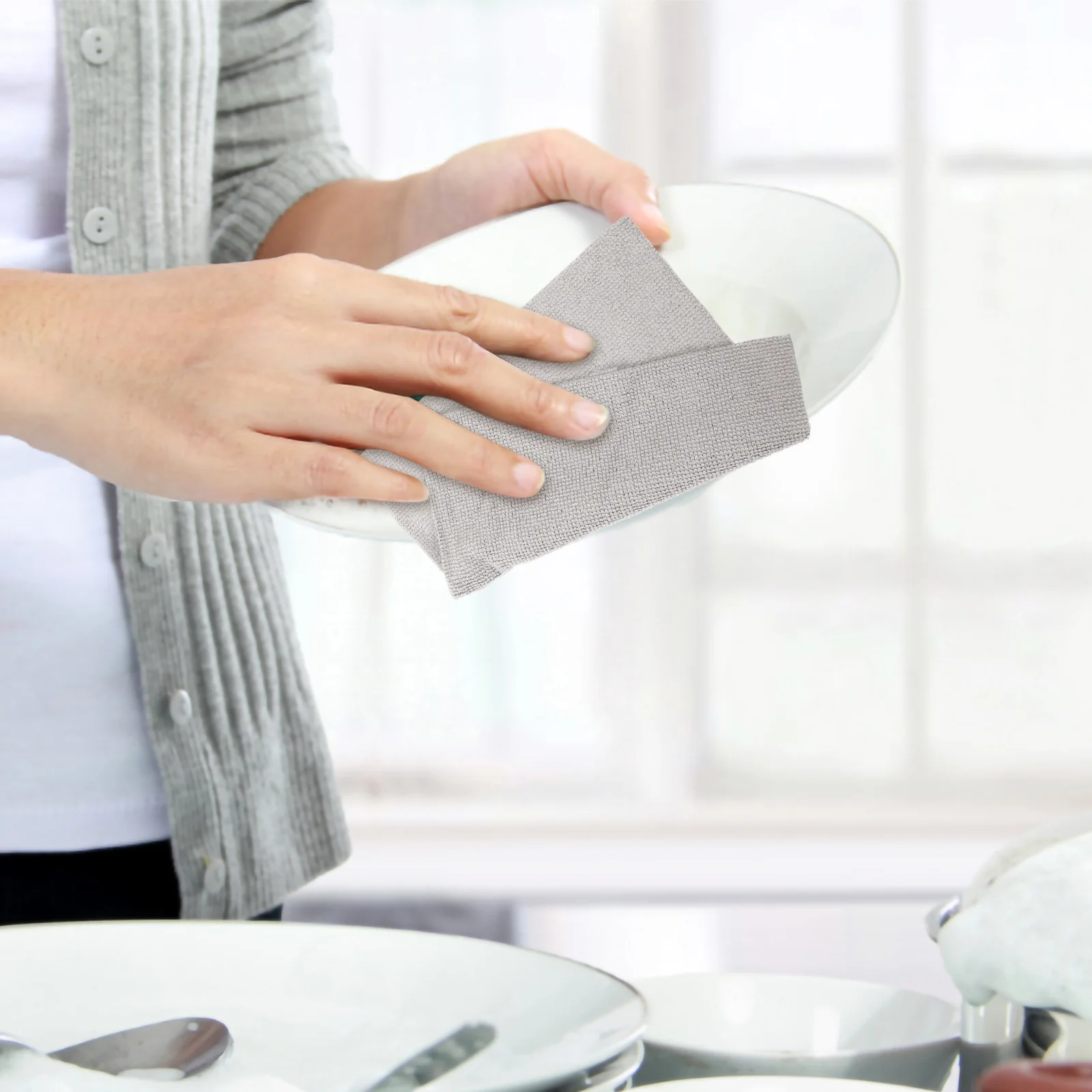 

Box Microfiber Cleaning Cloth Rags in Ultrafine Durable Fade Resistant Reusable Washable for Kitchen Countertops