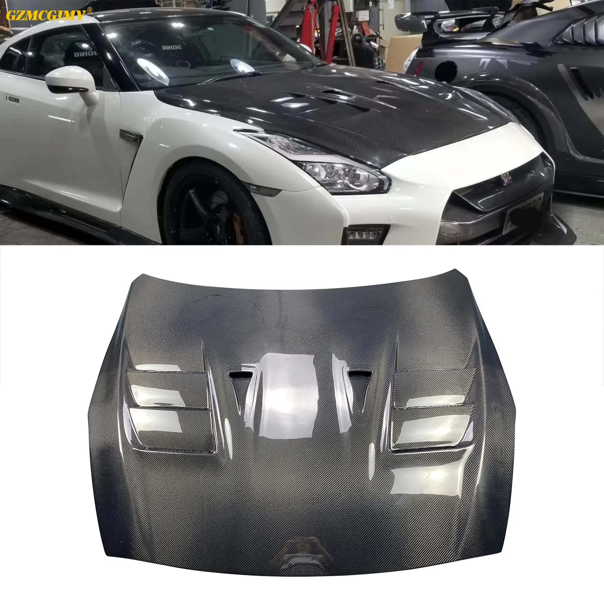 

Perfect Carbon Fiberhigh Quality Top Secret Style Carbon Fiber Car Hood Fit For Gtr 35