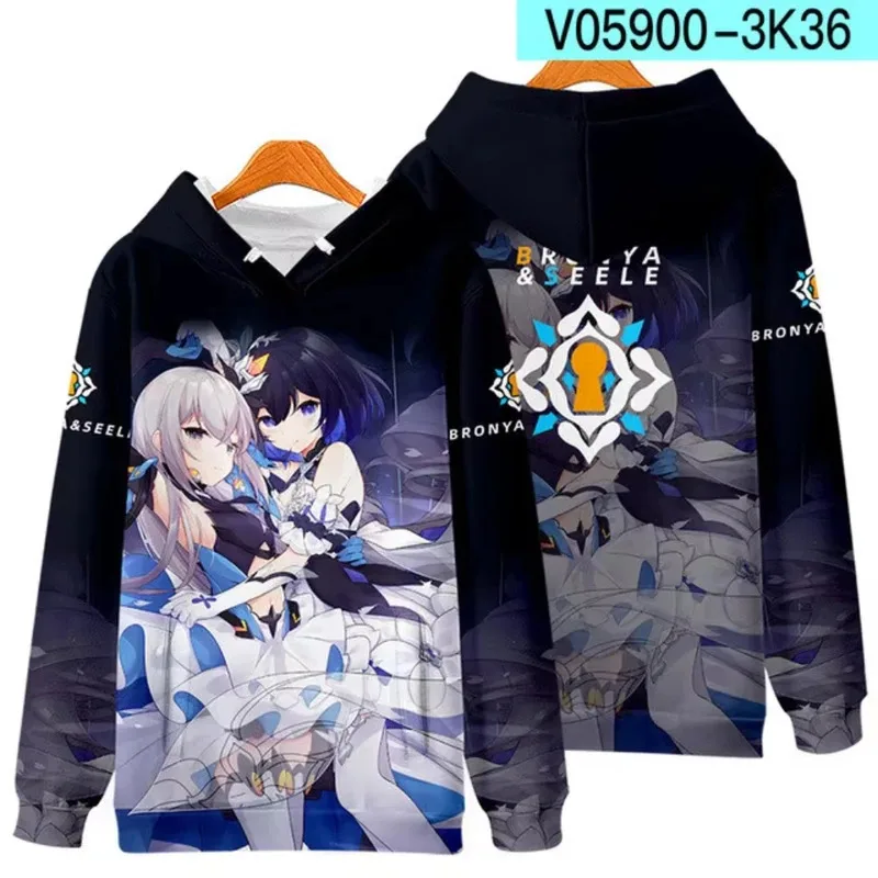 

Hot Anime Game Honkai Impact 3 3D Printed Men's Hoodie Harajuku Long Sleeves Oversized Pullover Sweatshirt Unisex Clothing