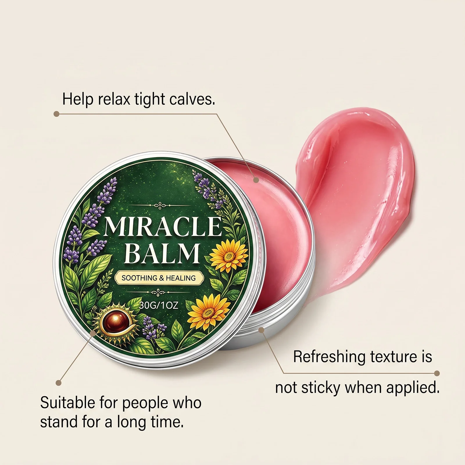 Natural Herbal Joint Relief Cream Plant Based Joint Care Ointment Deep Penetrating Massage Balm For Sore Muscles Joint Stiffness