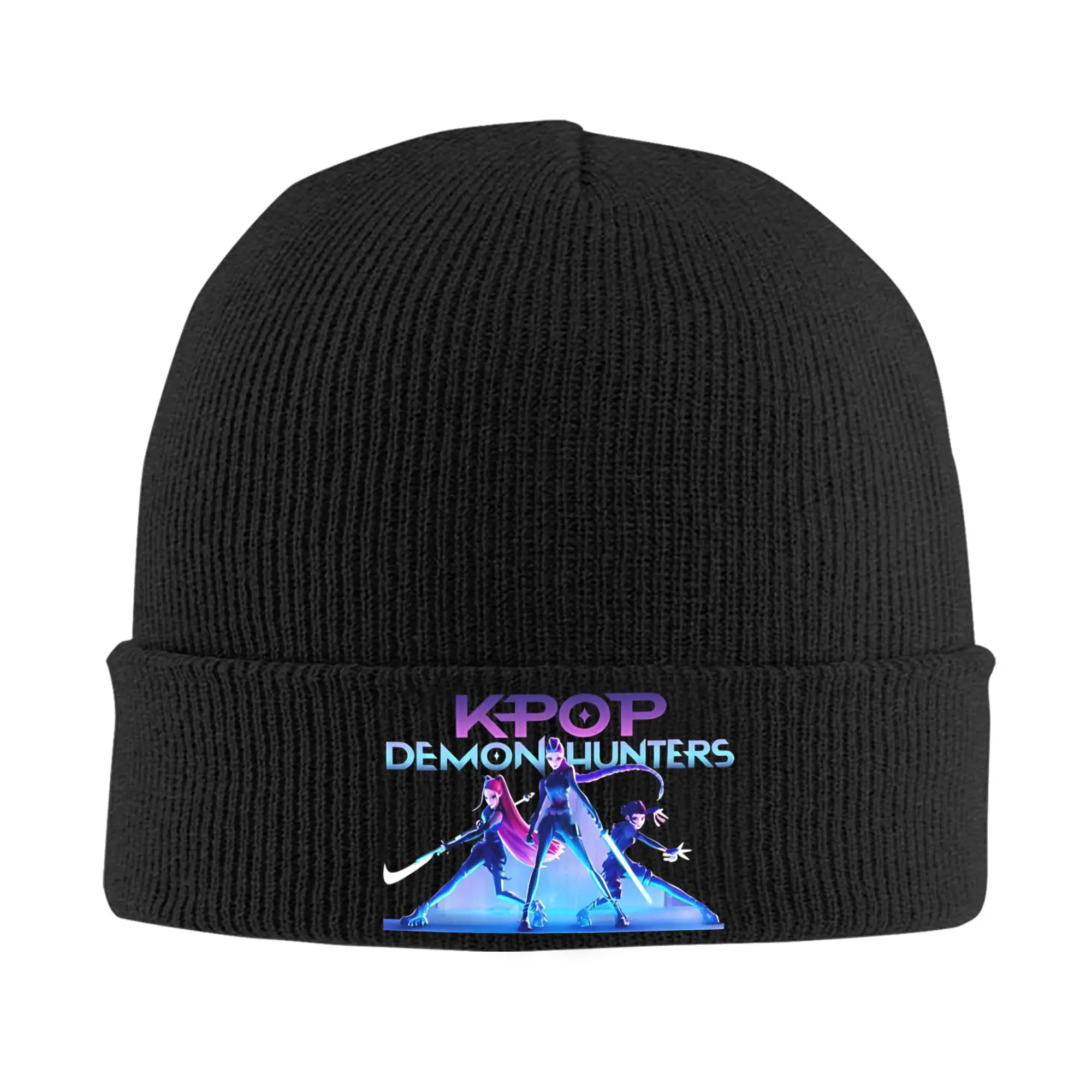 

Kpop Demon Hunters Rumi Mira Zoey Bonnet Hats Beanie Hats Autumn Pattern Knit Hat Trendy Adult Unisex Kpop Thermal Elastic Cap