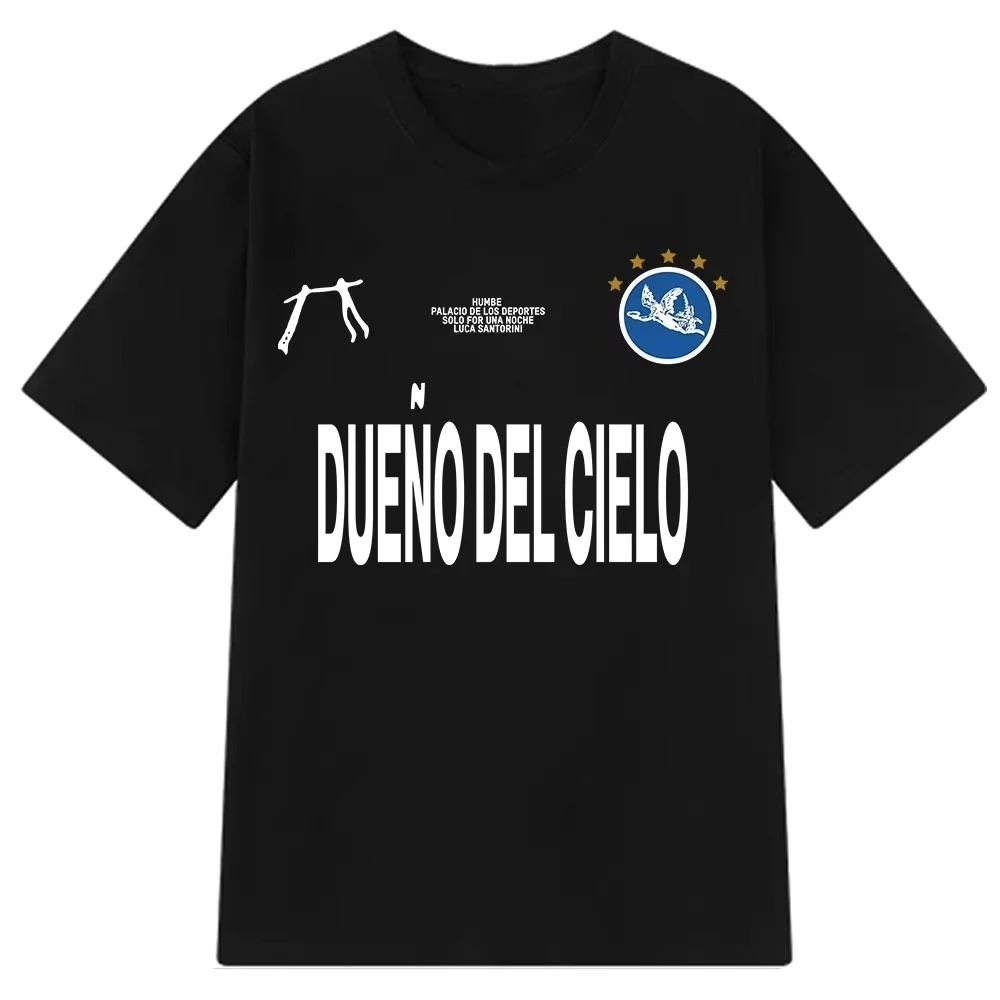 Humbe Dueno Del Cielo Tour 2026, camisetas estampadas para hombres y mujeres, camiseta de algodón puro de manga corta, camisetas informales estéticas a la moda