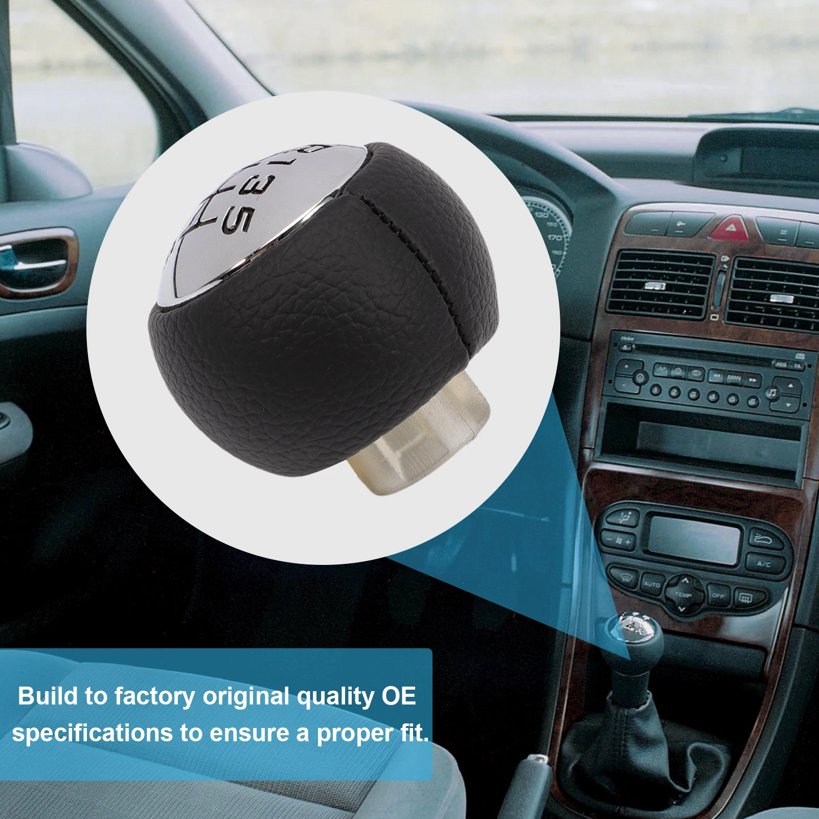 650632 6 Speed Gear Stick Shift Knob for Peugeot 3008 407 5008 807