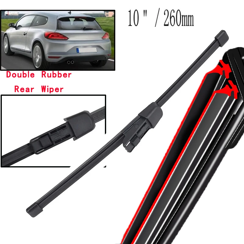 

Car Wiper 10" Rear Wiper Blade For VW Scirocco 2008 - 2017 Windshield Windscreen Clean Tailgate Window Car Rain Brush