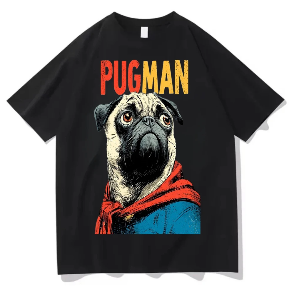 Summer WOMen's Cool T-Shirt Printed Pug Dog Graphic T Shirts Short-sleeved Casual Funny Animal Dog Tee Tops Streetwear  Y2k