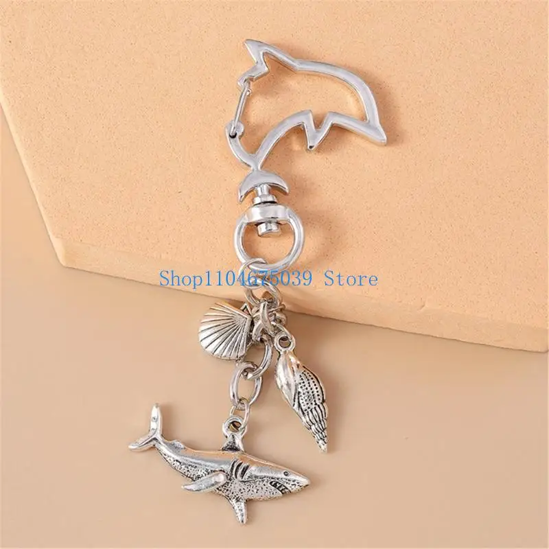 5asd Fashionable Adorable Ocean Animal Keychain Featuring Octopus Fish Designs