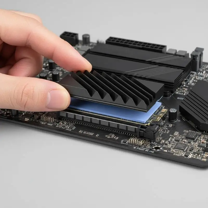 M.2 SSD Heatsink Cooler - Aluminum Radiator with Thermal Silicone Pad for 2280 NVMe NGFF SSD Cooling on Motherboard