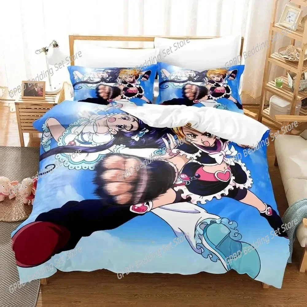 

Anime Pretty Cure Bedding Set For Bedroom Soft Modern Bedspreads Comefortable Kids Duvet Cover Quilt Cover And Pillowcase