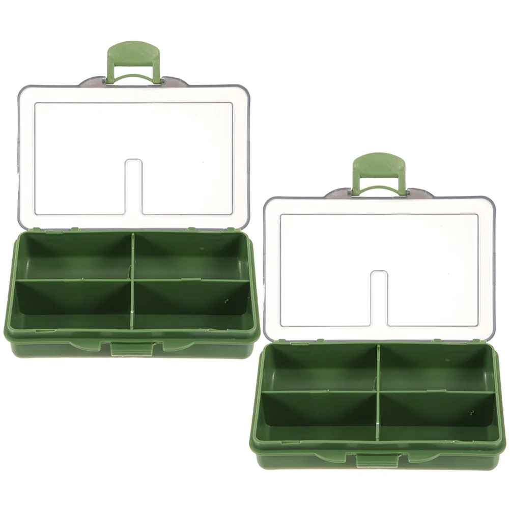 

2Pcs Fishing Tackle Box Rugged Lightweight Storage with High Hardness Not Easy to Deform Holds Hooks Lures Baits Fishing Tool