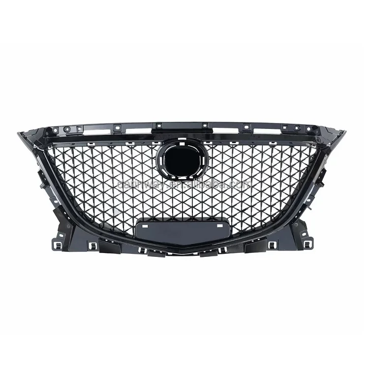 

Black Front Radiator Grille Auto Body Parts Grill car bumper Honeycomb Design grille for Mazda 3 Axela 2014 2015 2016