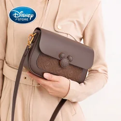 New Disney Mickey Mini Shoulder Bag Maillard Fashionable Shoulder Featuring Diagonal Flip Storage Bag