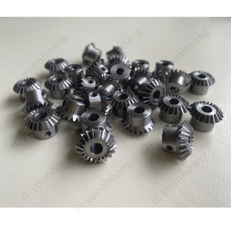 2 STUKS 0,8 Modulus 20 Tanden Standaard 90 °   Rechte 1:1 Kegeltandwiel 5mm Gat Diameter 10.9mm Totale Dikte Rondsel DIY Model Onderdelen