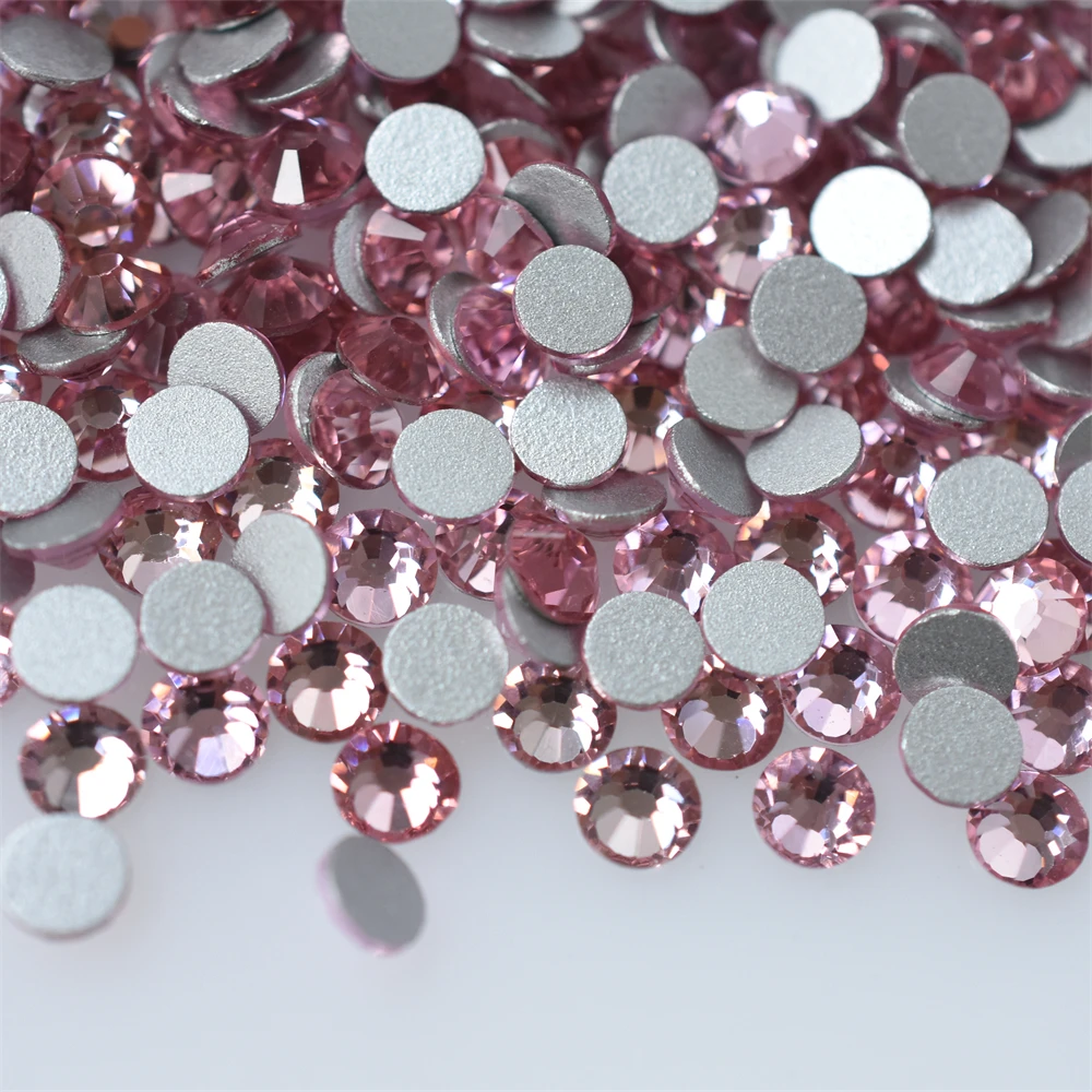 1440PCS SS4-30 Glass Pink FlatBack Rhinestone Round Crystal Nail Art Decorations Stones For DIY Crafts Jewelry Making Mug Art