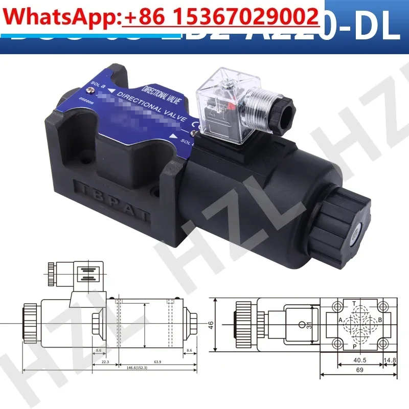 DSG-03-2B2 2B2L hydraulic 3C4 directional valve 2B60B oil research 3C2 solenoid valve 3C60 D24 AC220