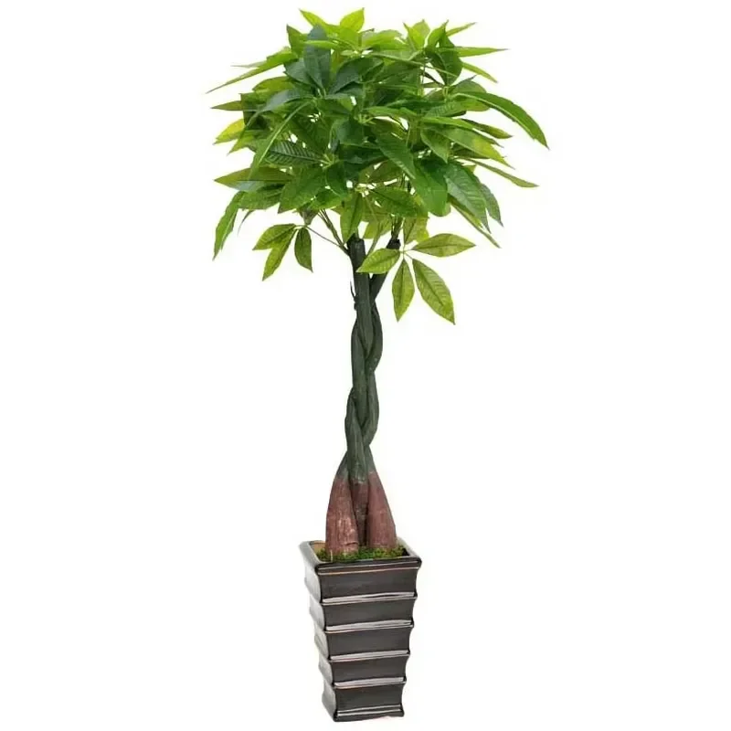 Real Touch Gluing Process Tall Emanem-tree Tropical Ornamental Plants Riches Tree Artificial Plant for