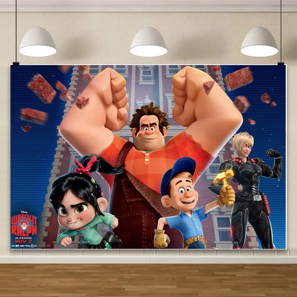 Wreck-It Ralph Fix-It Felix Photo Background Background per la fotografia Baby Shower forniture per oggetti di scena per la decorazione della festa di compleanno dei bambini