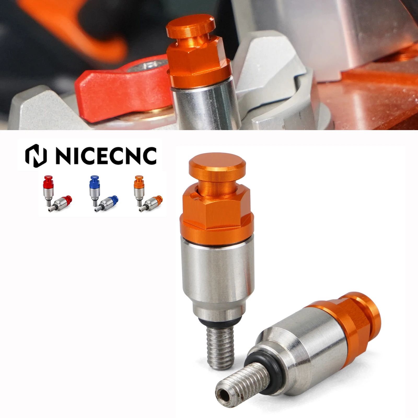 

NICECNC Motorcycle Fork Air Bleeder Valves For KTM 640 660 690 950 990 XCE SXC SMC Super Enduro Adventure Supermoto SMR Aluminum