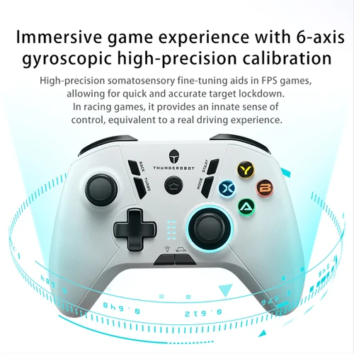 Imagen 2 del producto THUNDEROBOT G30S Control Gamer Inalámbrico Tri-Mode (2.4G/Bluetooth) con Gatillos Hall Effect - Compatible Nintendo Switch 2, PC y Switch Pro (Mando Profesional Sin Deriva)