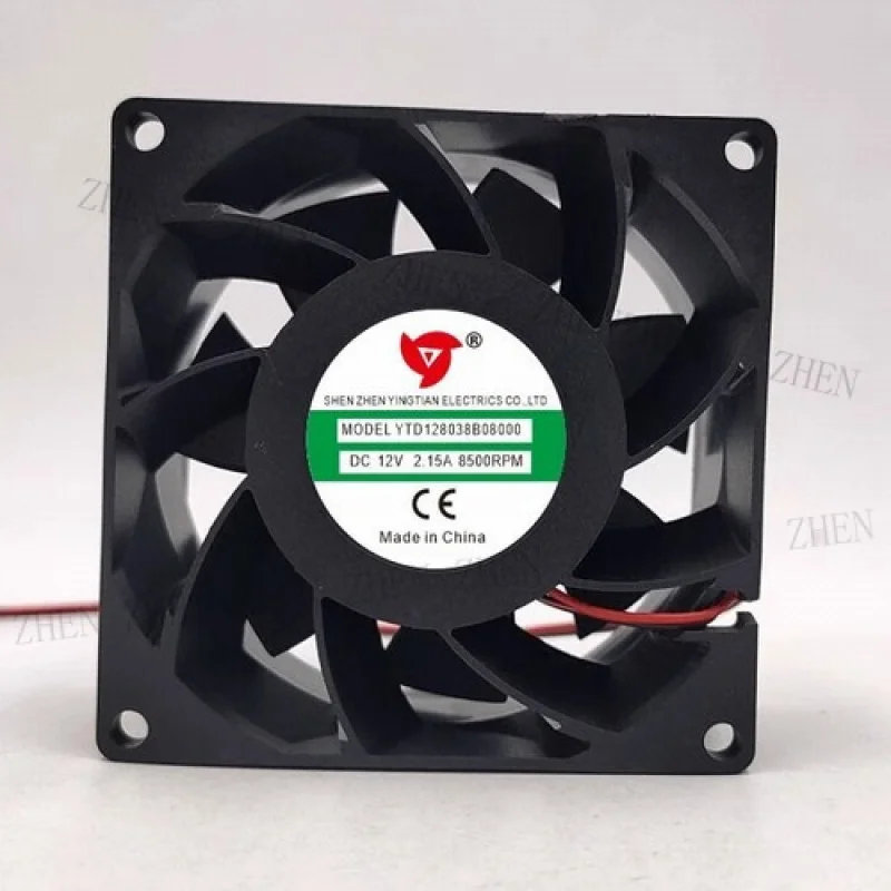 

Y 1 шт. для вентилятора YINGTAIN YTD128038B08500 DC12V 2,15A 8038 8 см 2-проводной охлаждающий вентилятор # А6