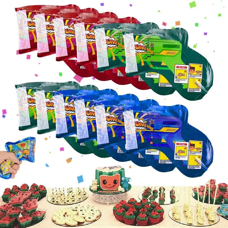 

Inflatable Firework Confetti Toy 12 Pieces Party Ambience Toys For Graduation Party Christmas Home Use Confetti Poppers Photo