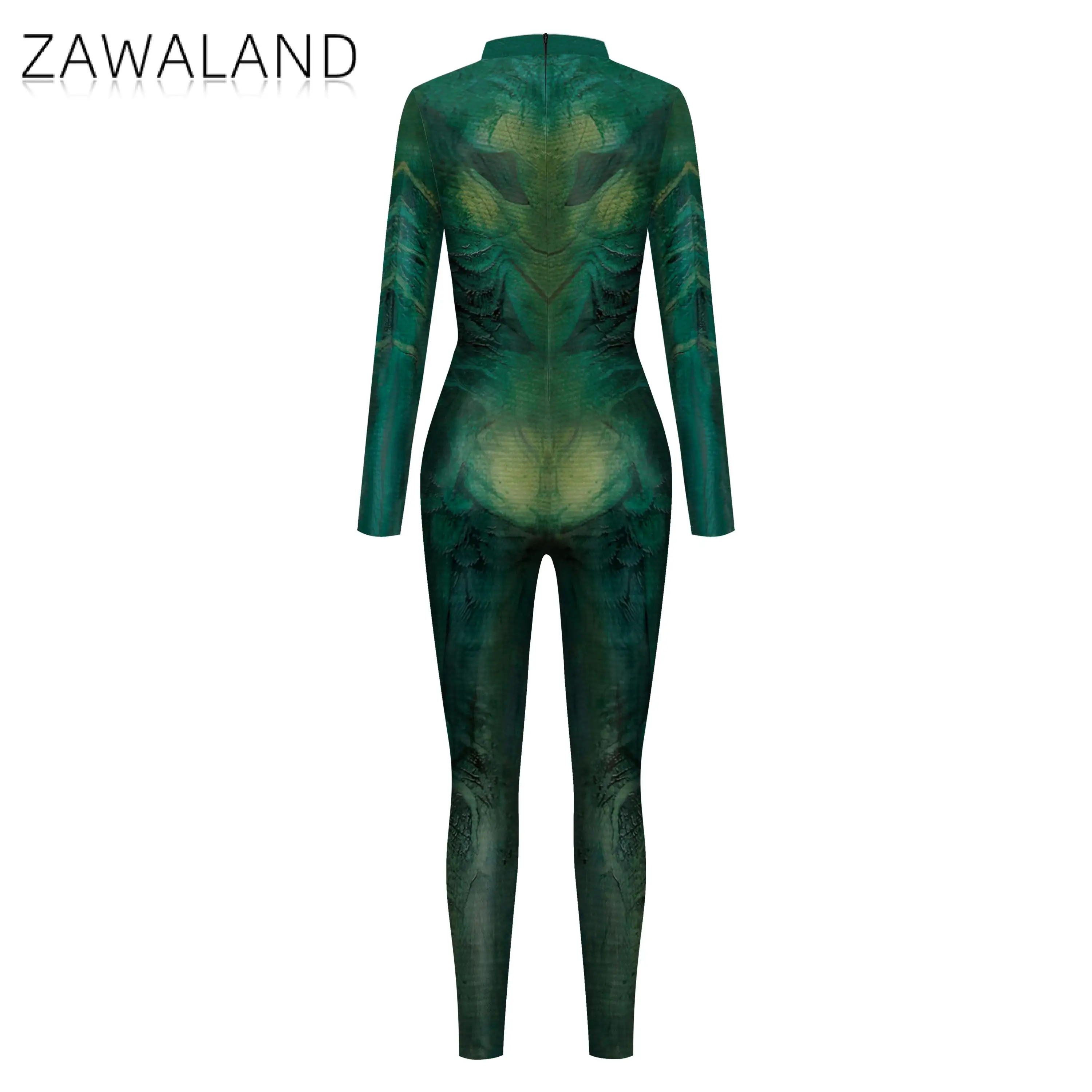 ZAWALAND การจับคู่ชุด3D พิมพ์ Unisex เสื้อผ้ากระชับ Bodysuits Cosplay ฮาโลวีน Carnival Party Carnival Zentai