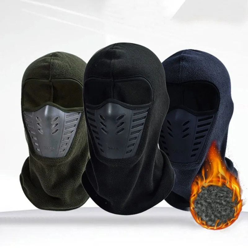 Sports Balaclava Breathable Fleece Thermal Neck Full Face Mask Ski Hood Cap Beanies Windproof Soft Outdoor Hiking Bike Headwear