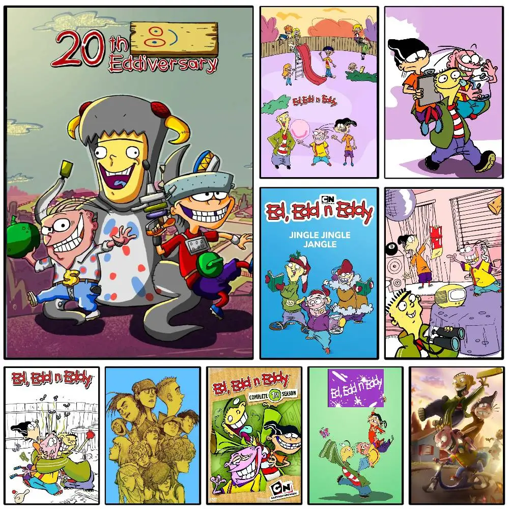 Cartoon H-Ed Edd N Eddy Posters Living Room Bar Cafe Quality Canvas Vintage Style Comics Painting Art Home Wall Decor Picture