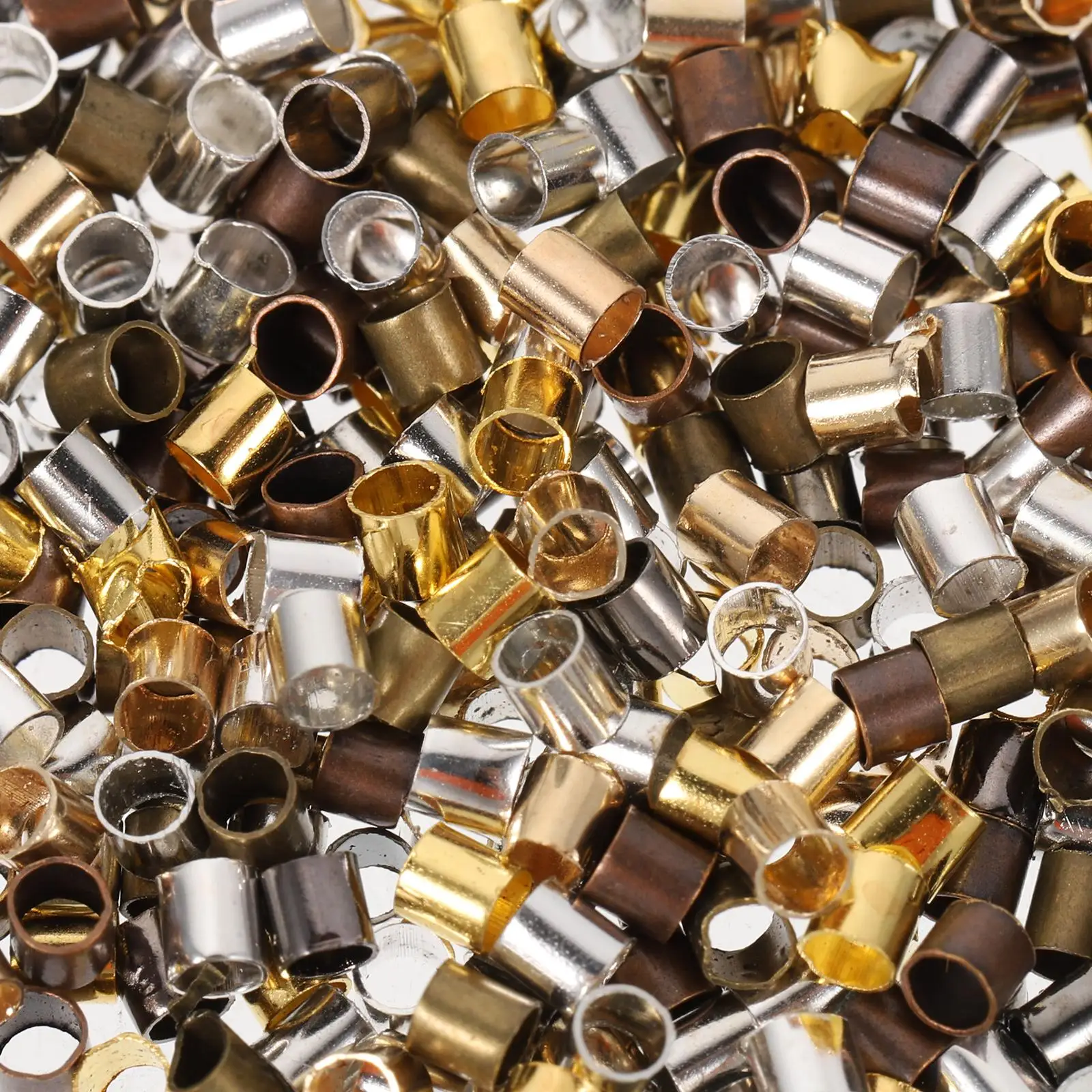 

2500 Pcs Beaded Jewelry Making Supplies Fixing Tube DIY Spacer for Necklace Bracelet Jewelry Making Supplies Crimp Beads Craft