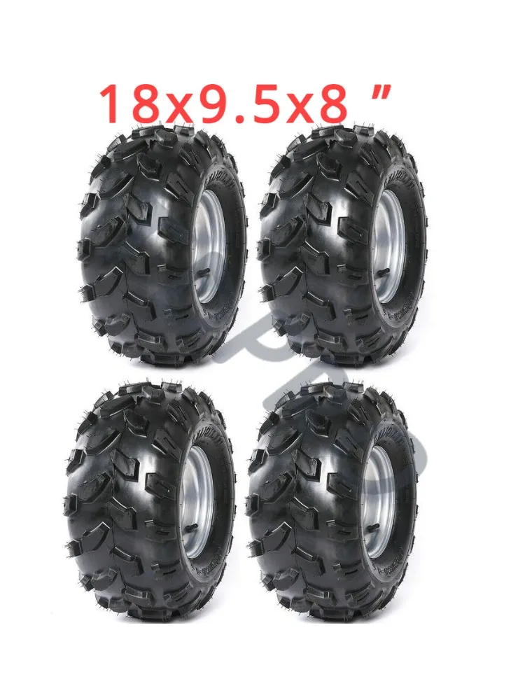 

Комплект из 4 шин 18x9.5-8 с 8-дюймовым протектором и 4 нейлоновыми вставками для квадроциклов, газонокосилок, 4-колесных транспортных средств, гольф-каров, багги