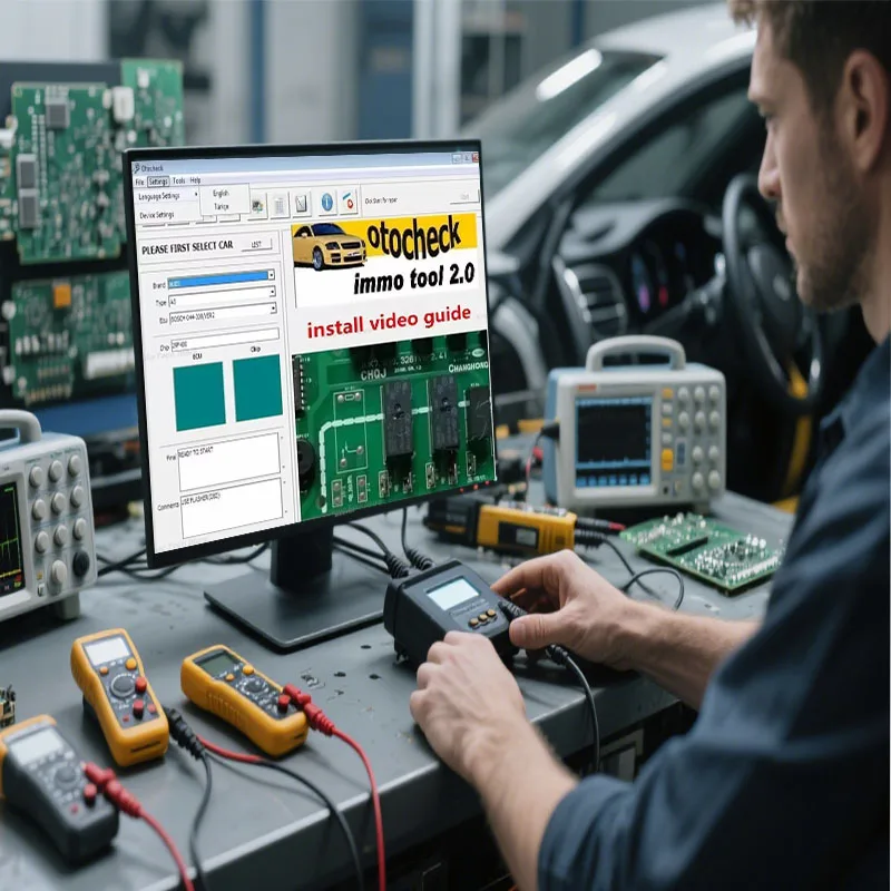 

OtoCheck Immo Tool v2.0 English Turkish OTO Checker Cleaner Advanced Immo Repair System for Immobilizer Otochecker software