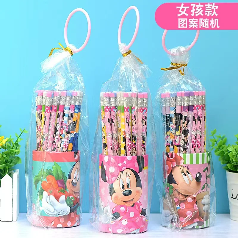 disney princesa mickey minnie conjunto lapis com lapis titular estudante escrita pintura escritorio suprimentos presente 48 pcs 01