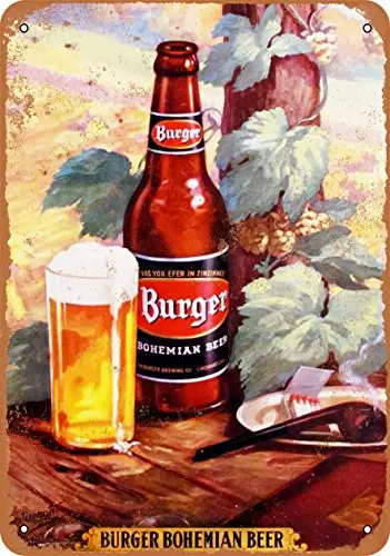 1pcs,Metal Sign - Burger Bohemian Beer - Vintage Look