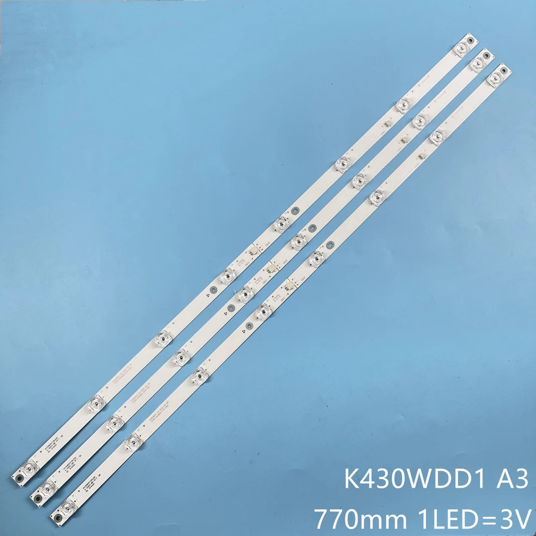 

LED Backlight strip 8 lamp for K430WDF K430WDD1 A1 A4 4708-K43WDD-A4117N01 A1117N01 43F10S8FR 471R1P53 43D7000 43PFS5034/60