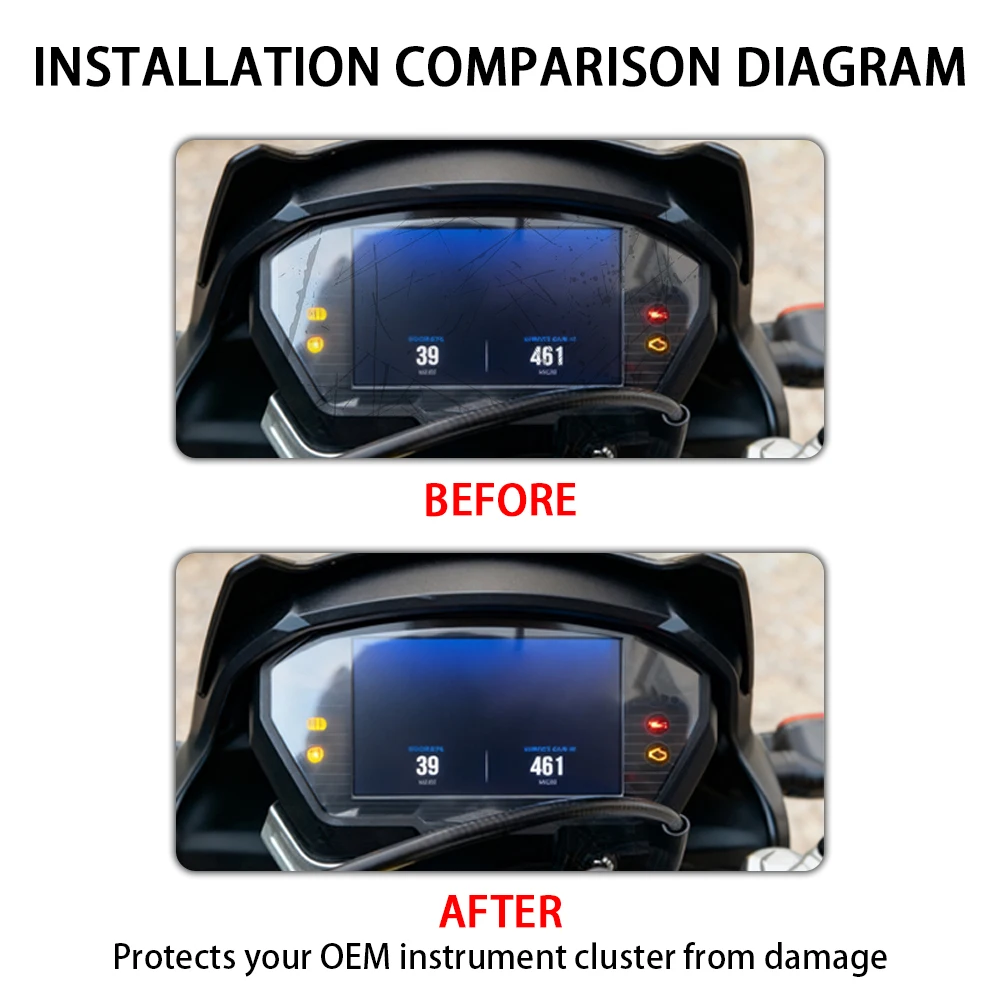 For Tiger 800 850 1200 Street Triple 765 RS 765RS 2023 Motorcycle Odometer Instrument Shell Housing Case Tachometer Gauge Cover