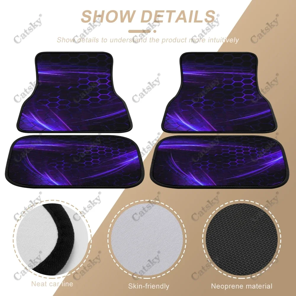 Blue Abstract wallpaper Car Floor Mats Universal Interior Design Accessories Pattern All Weather Waterproof Floor Mats