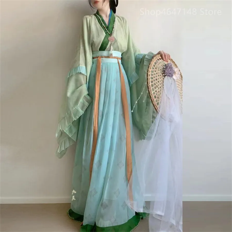 Cosplay Costume Ancient Chinese Traditional Women Purple Hanfu Dress Dance Dress Summer Hanfu Wei Jin Dynasty Princess