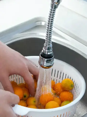 360 ° Adjustment Kitchen Sink Faucet Extender Filter Spray Dual-mode Water-saving Pressurizer Household Bathroom Gadget