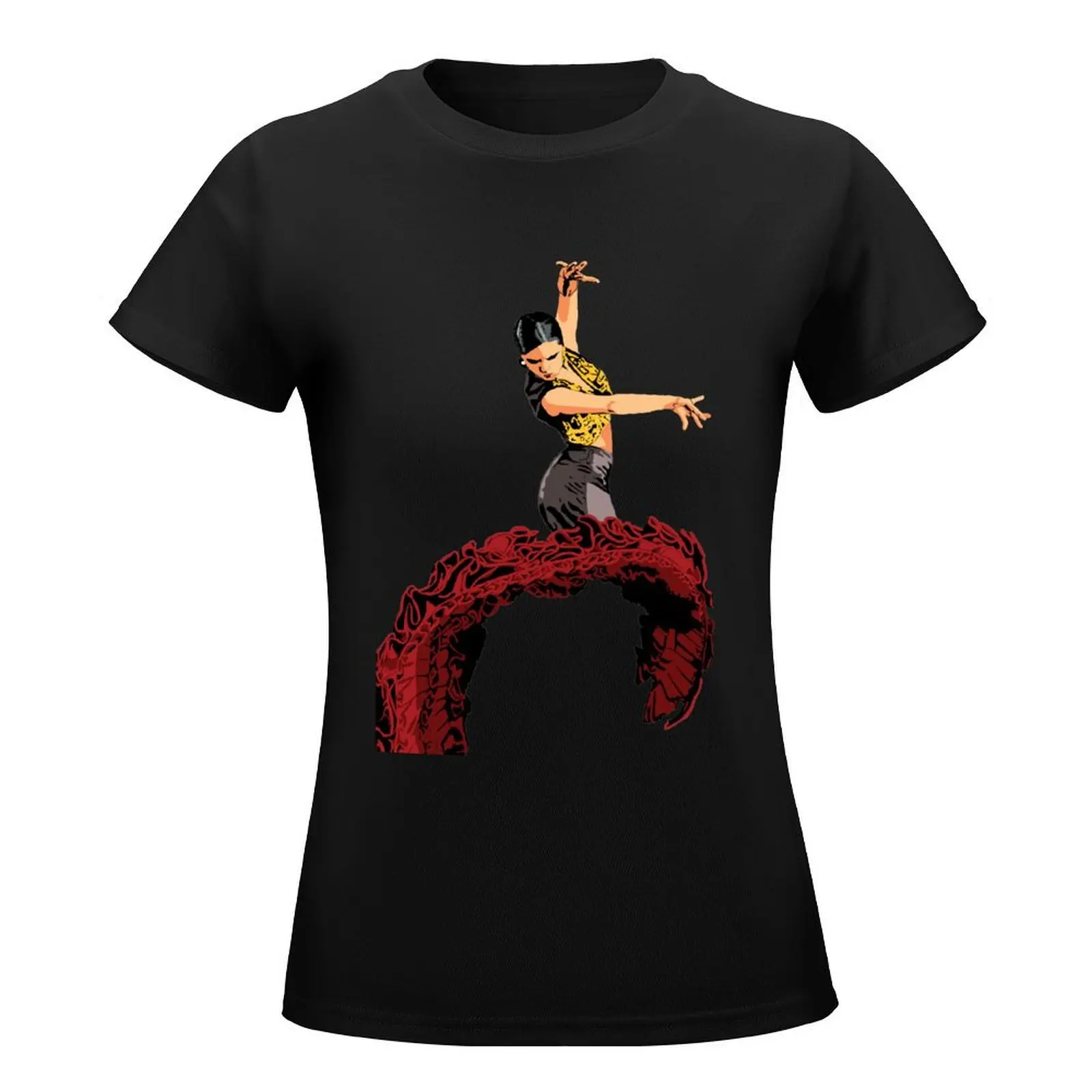 The Flamenco Dancer t-shirt summer top graphics summer tops magliette grafiche da donna