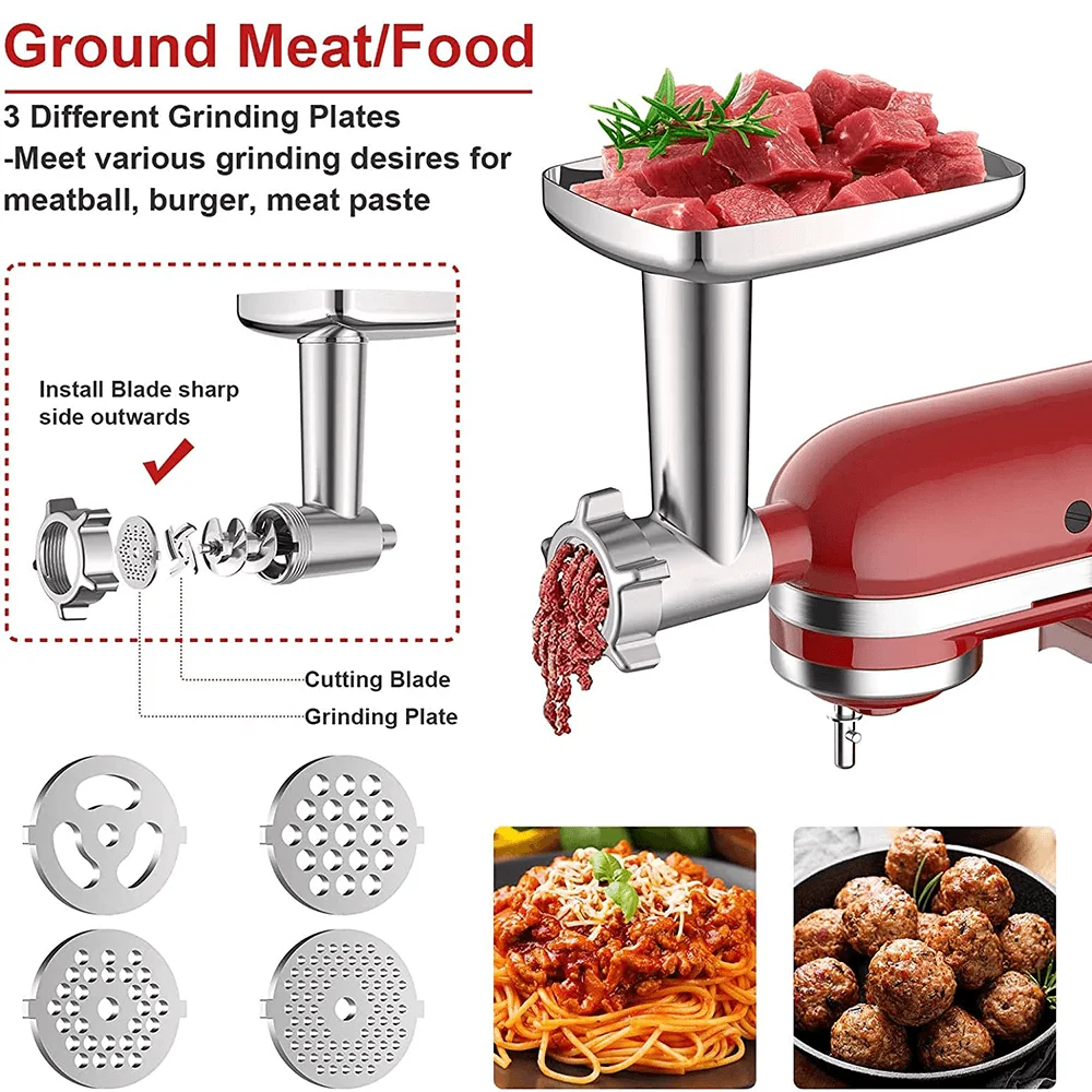 Kitchen Aid Meat Grinder Attachment Metal Meat Mincer for All Kitchenaid Stand Mixer