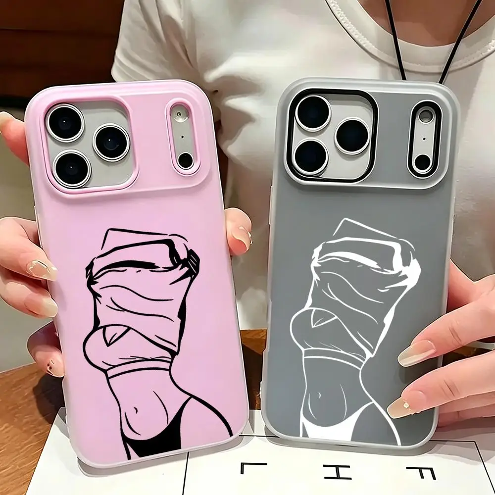 

Phone Case Elly 2-in-1 Dual Layer Shockproof Case for iPhone17 /16 /15 /14/13/12 T-Trendy GirlS