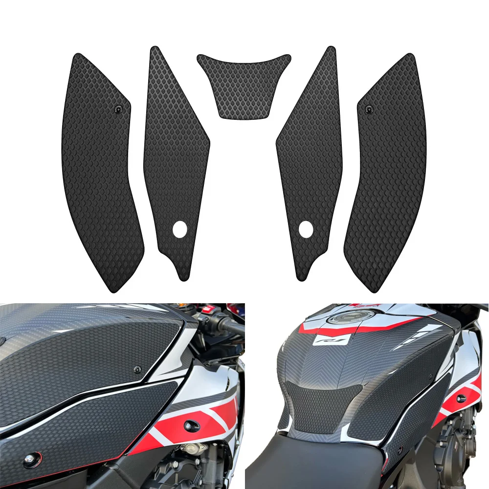 Motorcycle Tank Grip Side Decals Anti Slip Tank Pad Stickers For Yamaha YZF R1 R1M 2020 2021 2022 2023 2024 2025