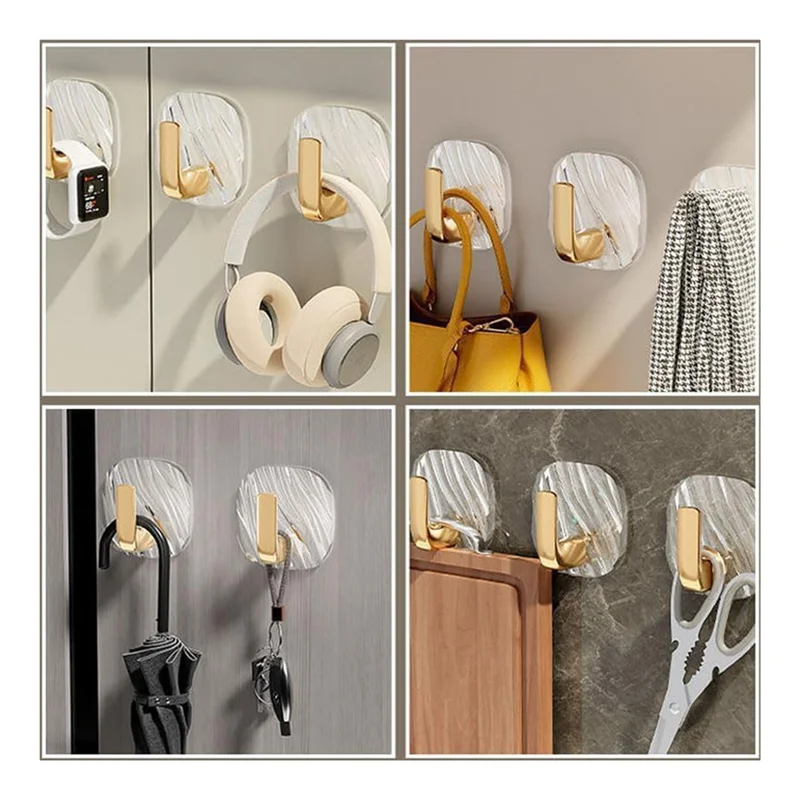

Exquisite Punch-Free Light Luxury Small Hook, Free Light Luxury Small Hook, Adhesive Hooks, Heavy Duty For Hanging Coats Durable
