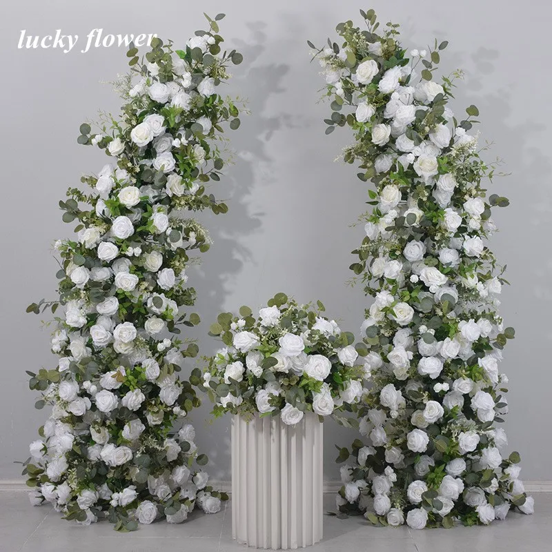 Artificial Flower Ball Table Centerpieces Wedding Decoration Horn Arch Flower Row Floral Backdrop Arrangement Party Event Props