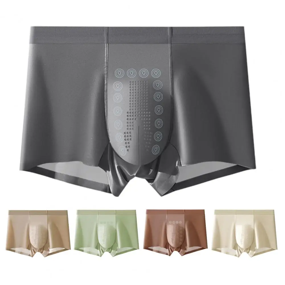 

Men Boxer Underwear Mid-rise Elastic Waistband Boxer Briefs U-Convex Soft Stretchy Comfortable Underwear