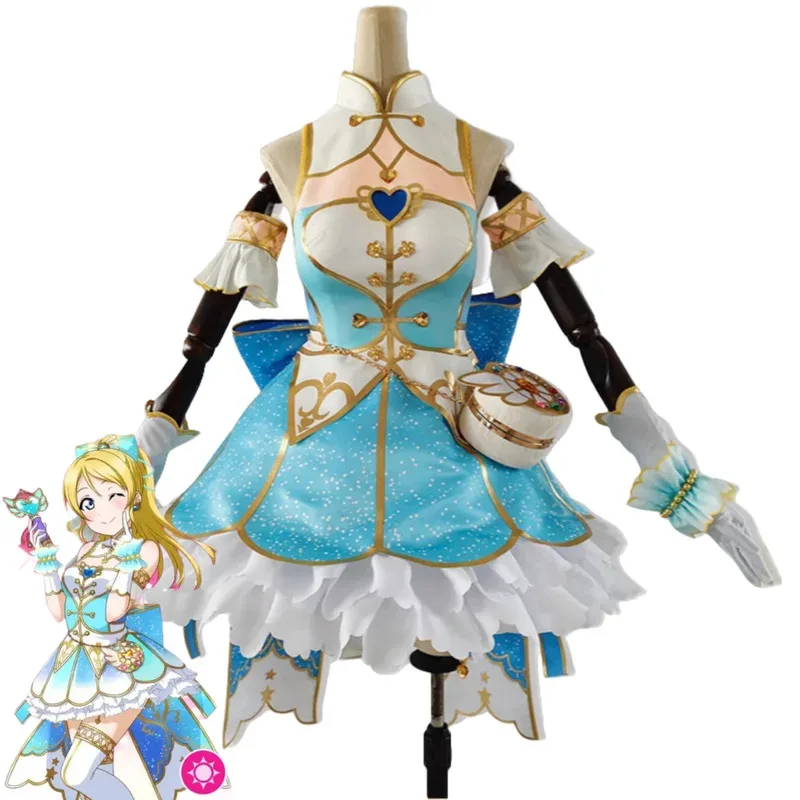 

Anime LoveLive! EliAyase Ellie Cosplay Costume Μ's Makeup Magic Awakening Gorgeous Lovely Dress Wig Woman Cute Carnival Suits;2k