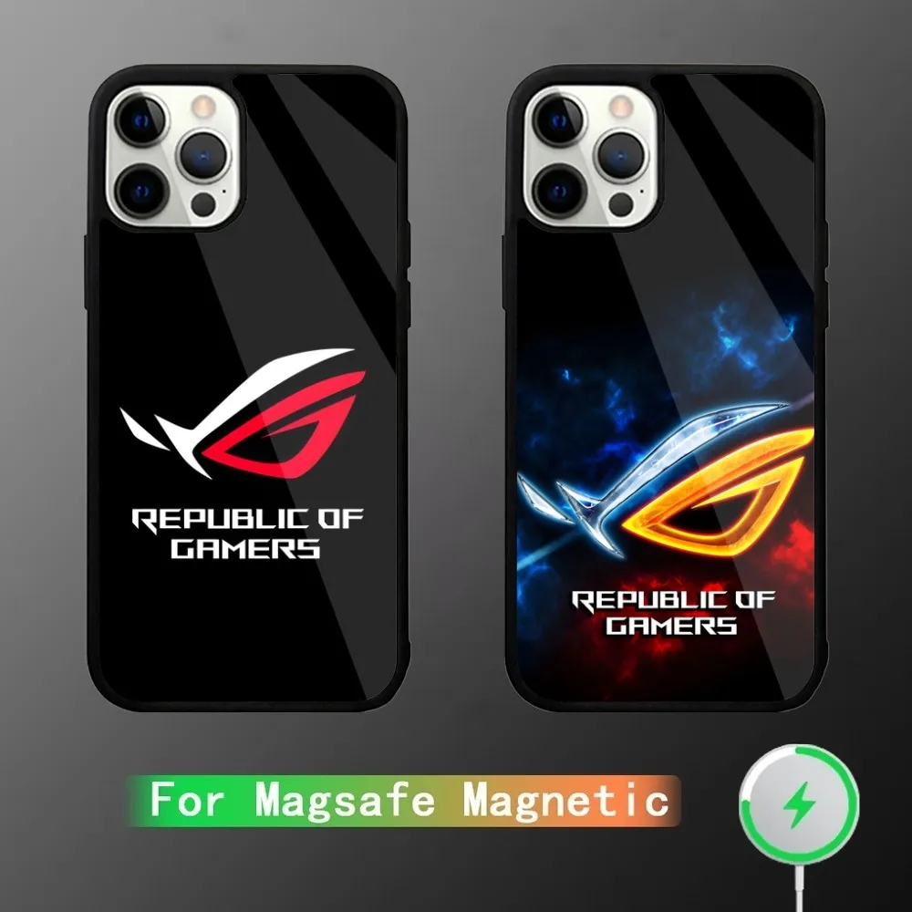 Republic Of Gamers ROG  Phone Case For iPhone 15,14,13,12,11,Plus,Pro,Max Mini Magsafe Magnetic Wireless Charging