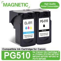 Compatible for Canon PG510 CL511 PG 510XL CL 511XL PG-510 Ink Cartridge For PIXMA IP2700 MP230 MP240 MP250 MP260 MP270 MP280