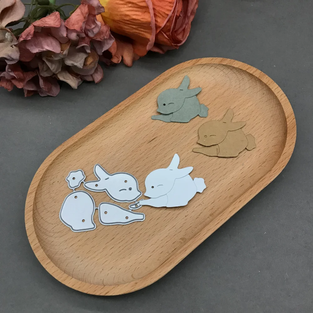

1pcs metal cutting dies cut die mold The Easter Bunny Scrapbook paper craft blade punch stencils dies
