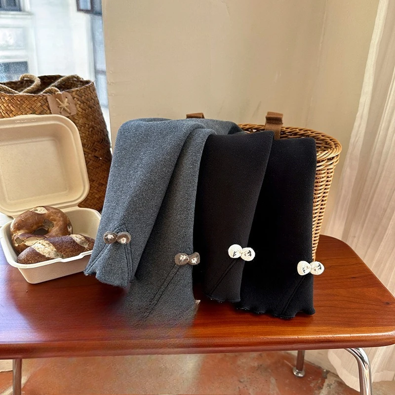 

Kids Leggings for girls clothes 2025 winter velvet thermal integrated pants Korean version thickened